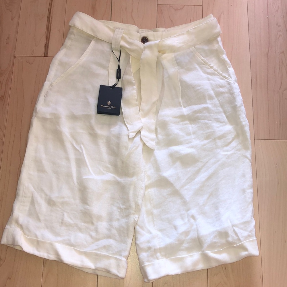 NWT Massimo Dutti white shorts